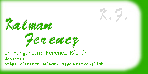 kalman ferencz business card