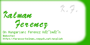 kalman ferencz business card